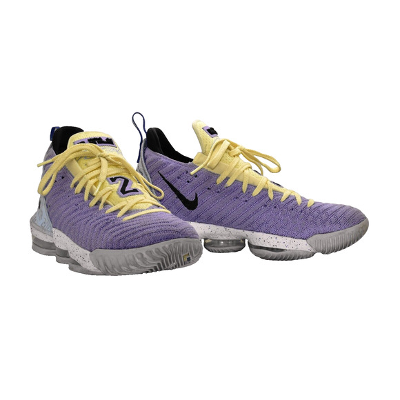 C0 Auth NIKE LeBron 16 Lakers Heritage Atomic Violet Shoes CK4765-500 Size 11 - Picture 1 of 8